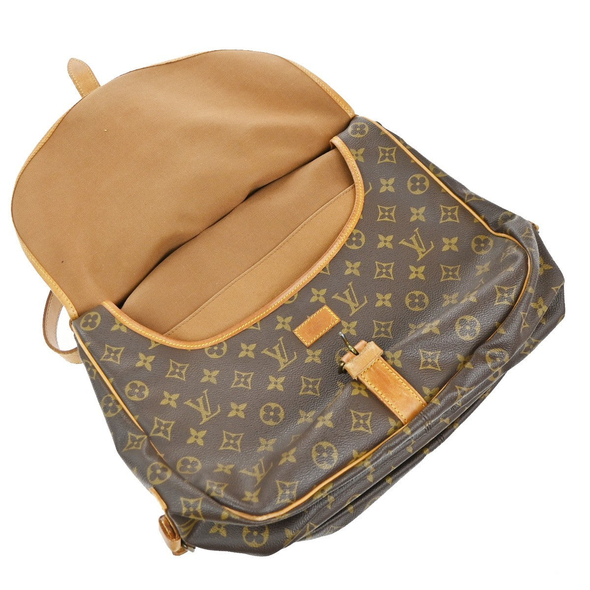 LOUIS VUITTON Saumur 35 Shoulder Bag Monogram Leather BN France M42254 82EG372