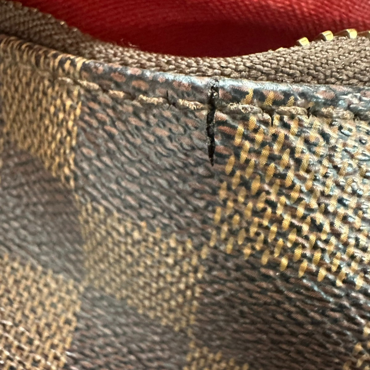 LOUIS VUITTON Bloomsbury PM Shoulder Bag Damier Leather Brown N42251 14CA978