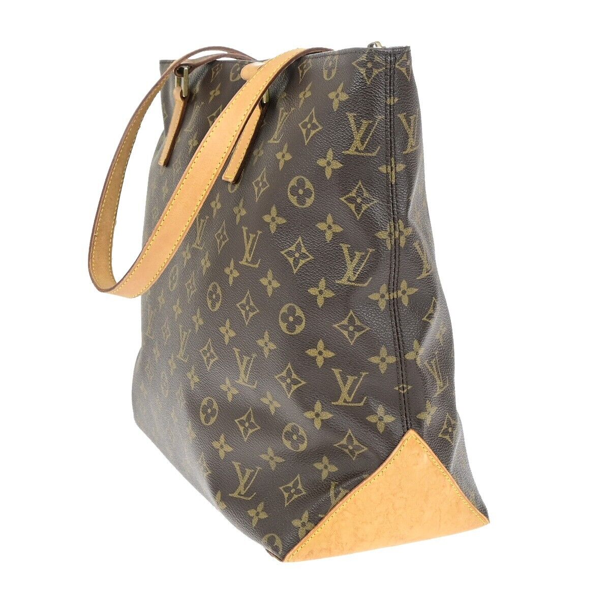 LOUIS VUITTON Cabas Mezzo Shoulder Bag Monogram Leather Brown M51151 13EB141