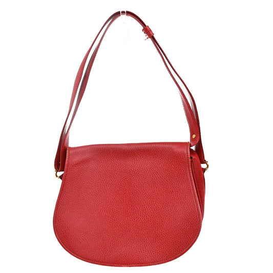Cartier Must Line Flap Shoulder Crossbody Bag Leather Red GHW Italy 35MA116