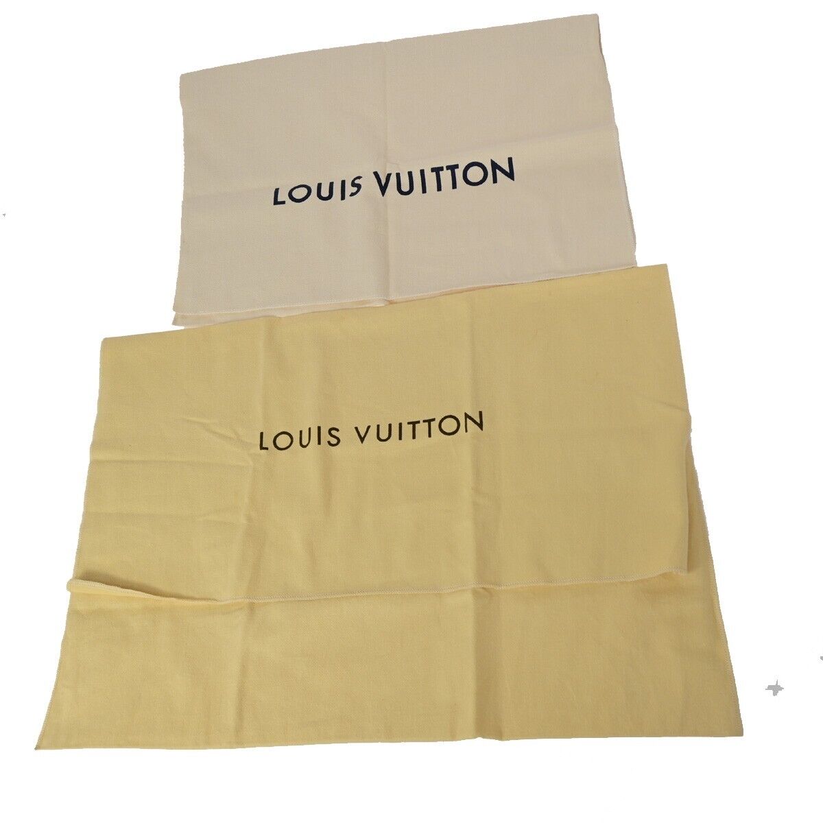 LOUIS VUITTON Logo 10 Set Dust Bag Drawstring Canvas Cotton Beige Brown 09FA768
