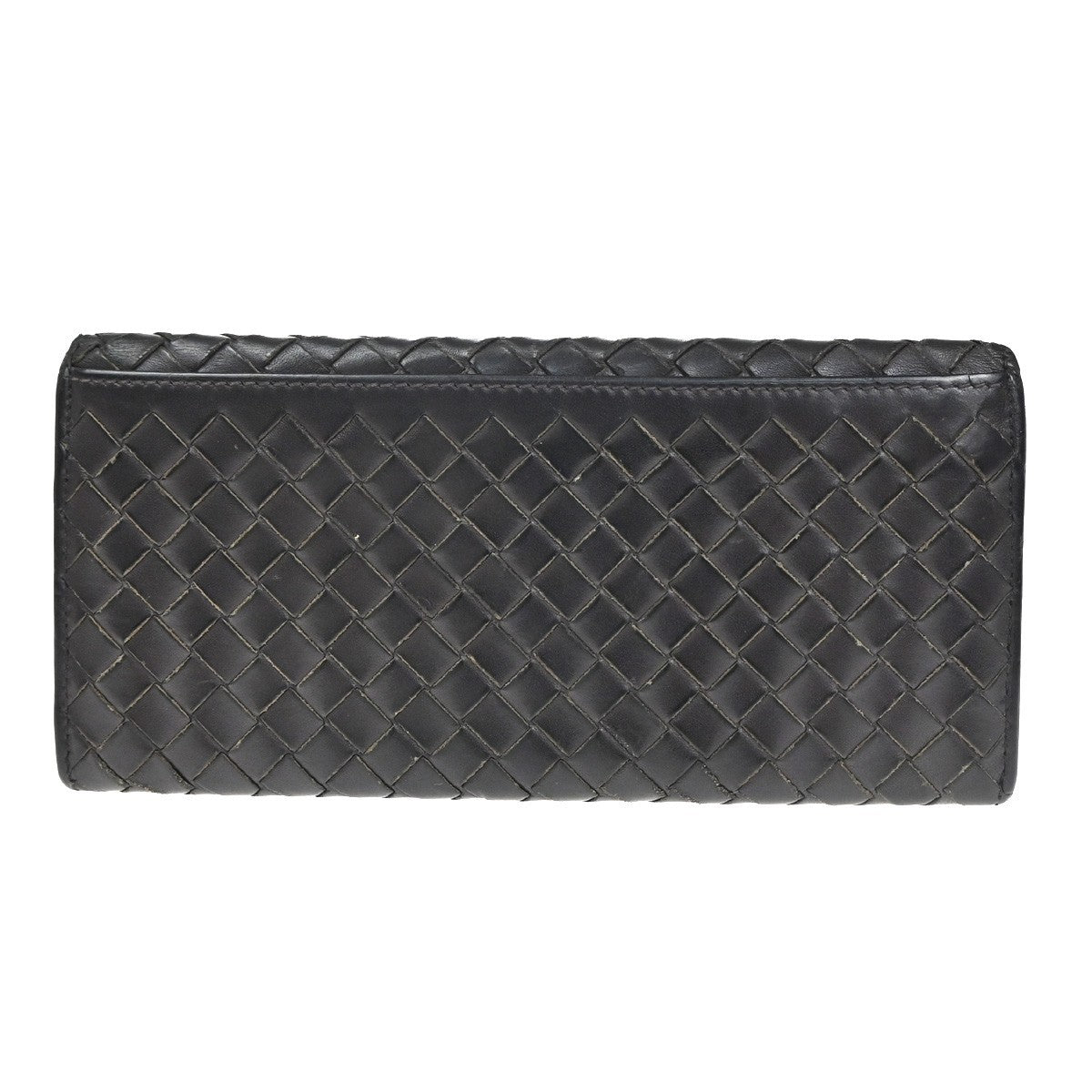 BOTTEGA VENETA Intrecciato Bifold Long Wallet Leather Brown Italy 05KD058
