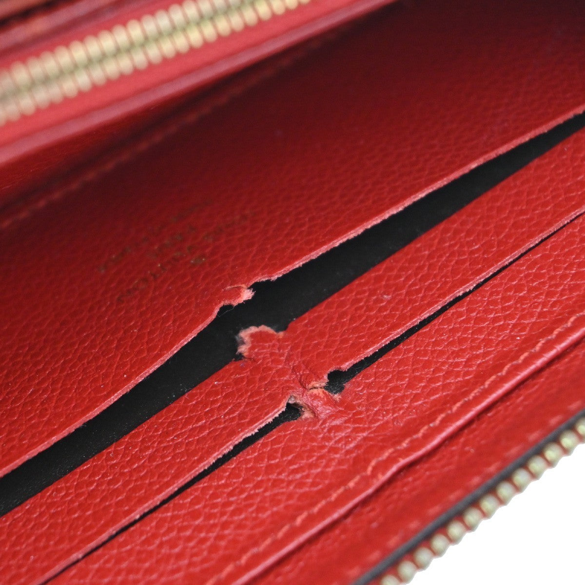 LOUIS VUITTON Zippy Wallet Long Wallet Monogram Empreinte Red M60737 62KP130