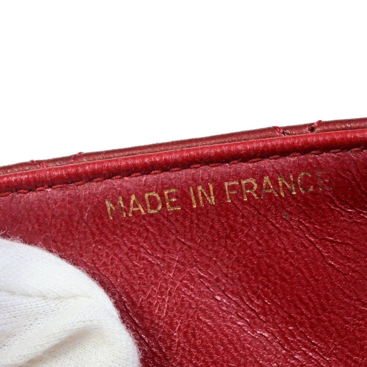 CHANEL CC Mini Matelasse Chain Shoulder Bag Leather Red GHW Vintage 629RJ920