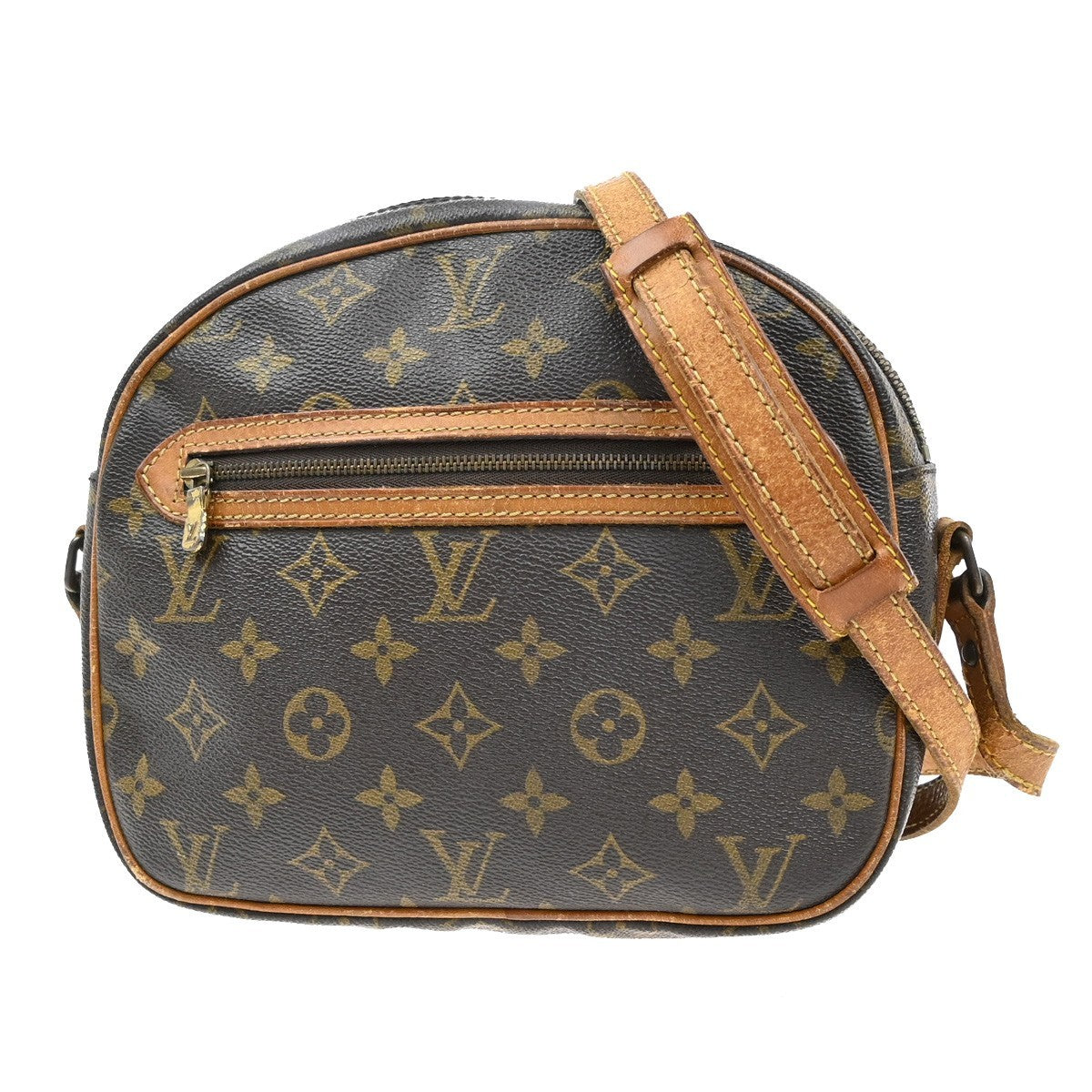LOUIS VUITTON Senlis Shoulder Bag Monogram Leather Brown France M51222 67EF932