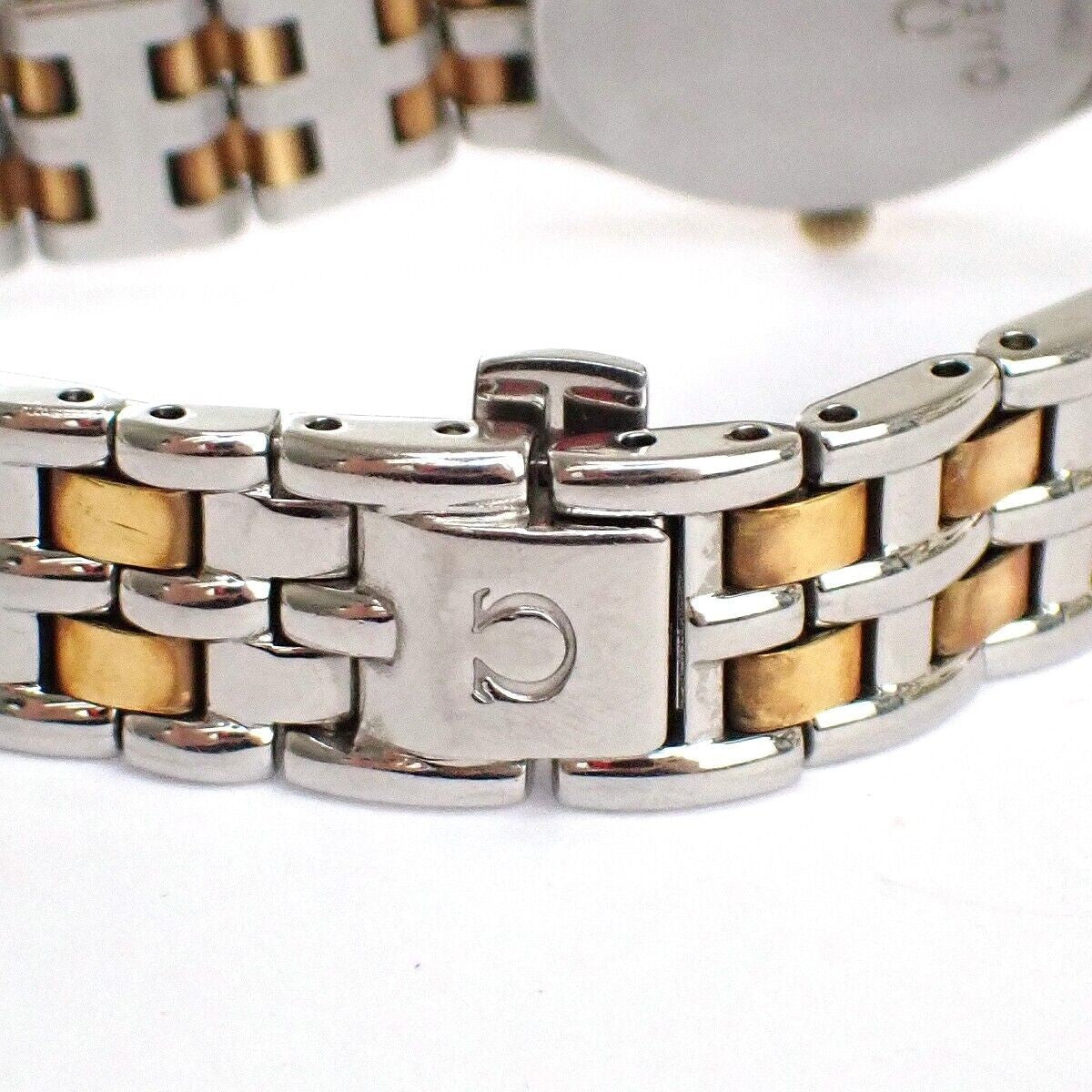 OMEGA DE VILLE SYMBO﻿L Quartz Wrist Watch 23mm SS Yellow Gold 4260.13.00...