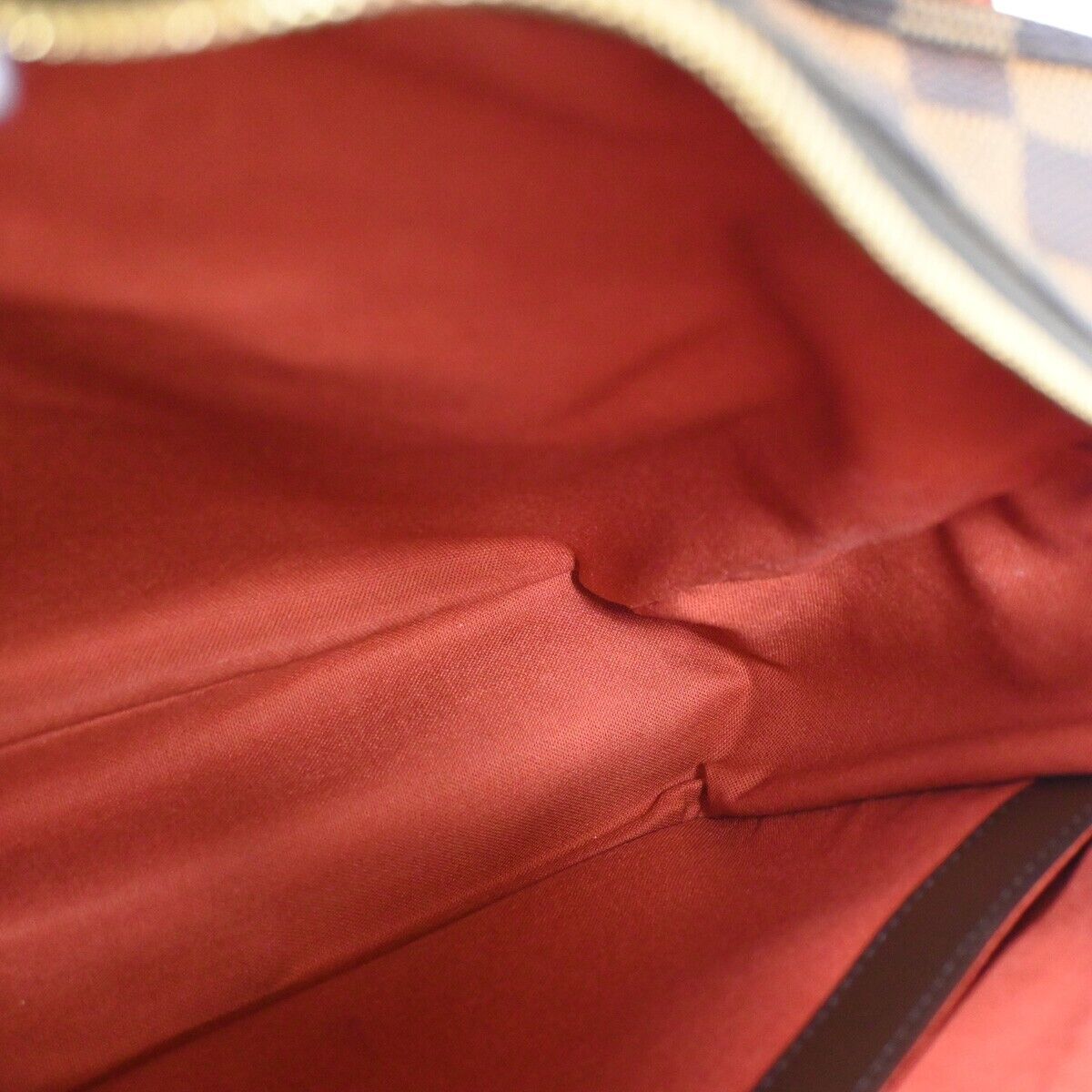 LOUIS VUITTON Naviglio Shoulder Bag Damier Ebene Leather Brown N45255 90FA422