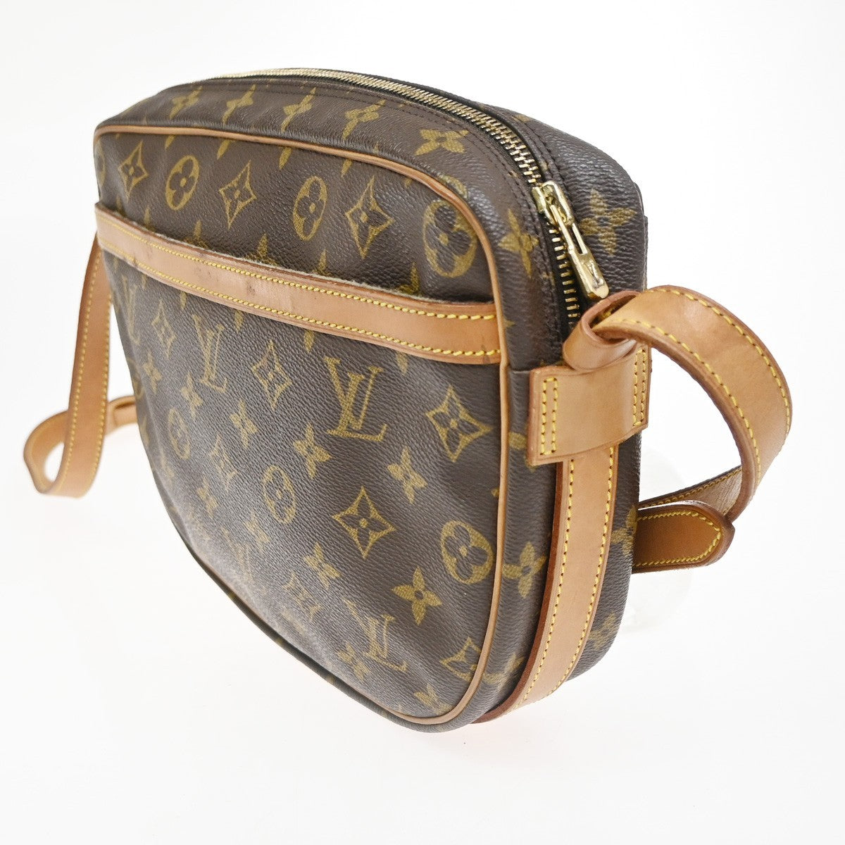 LOUIS VUITTON Jeune Fille MM Shoulder Bag Monogram Leather Brown M51226 32KC670