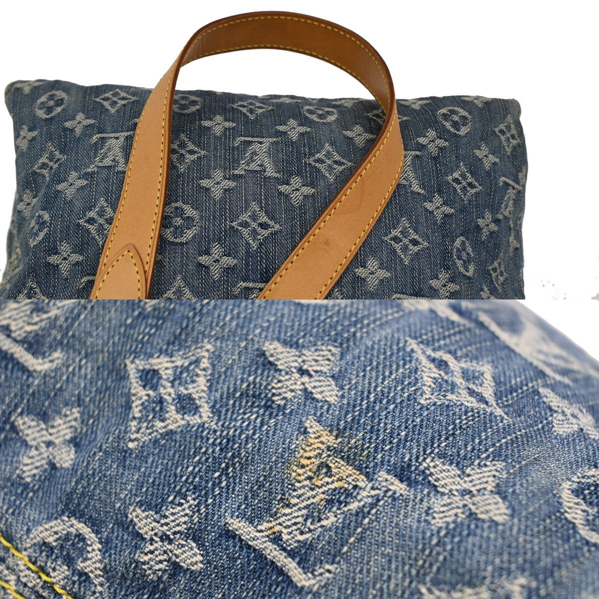 LOUIS VUITTON Buggy PM Shoulder Bag Monogram Denim Leather Blue M95049 49KB529