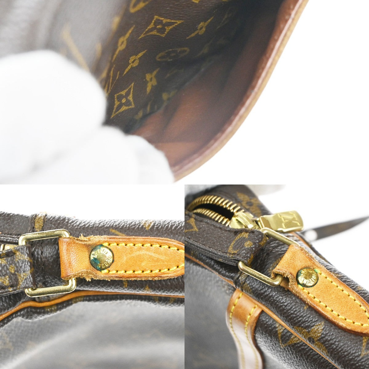 LOUIS VUITTON Danube Shoulder Bag Monogram Leather Brown France M45266 83KC783