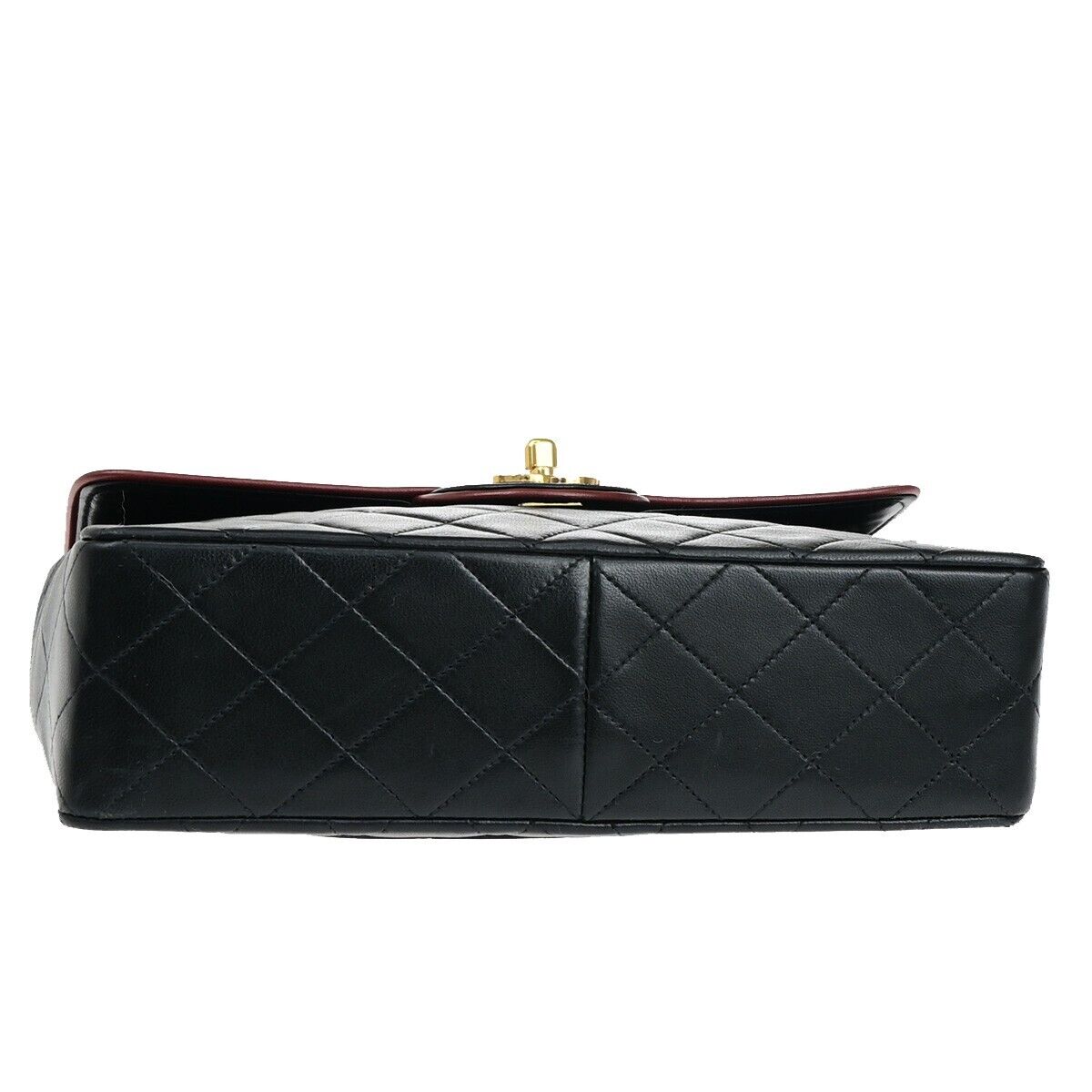 CHANEL CC Matelasse Chain Shoulder Bag Leather Black France Vintage 320RJ932