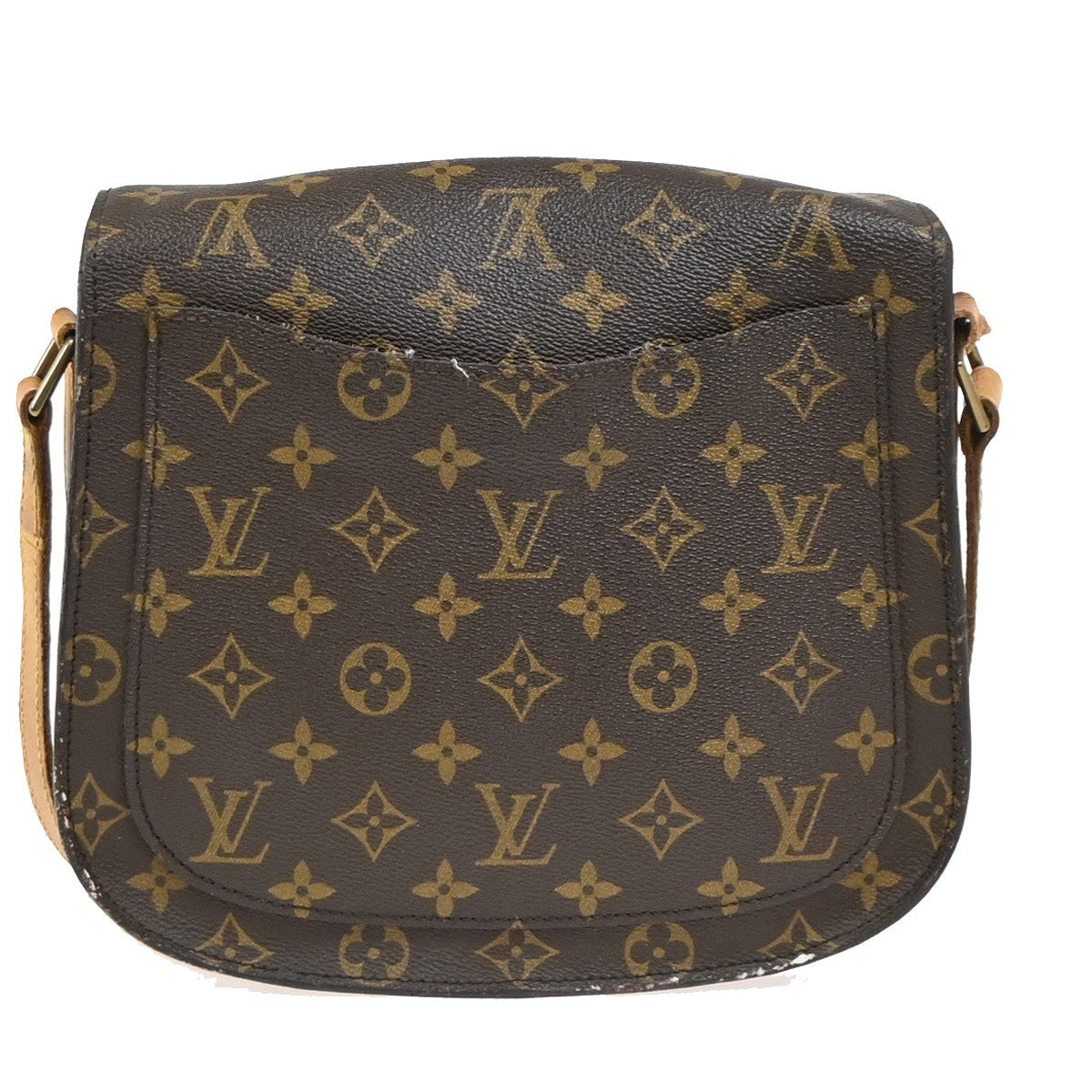 LOUIS VUITTON Saint Cloud GM Shoulder Bag Monogram Leather Brown M51242 66YJ074