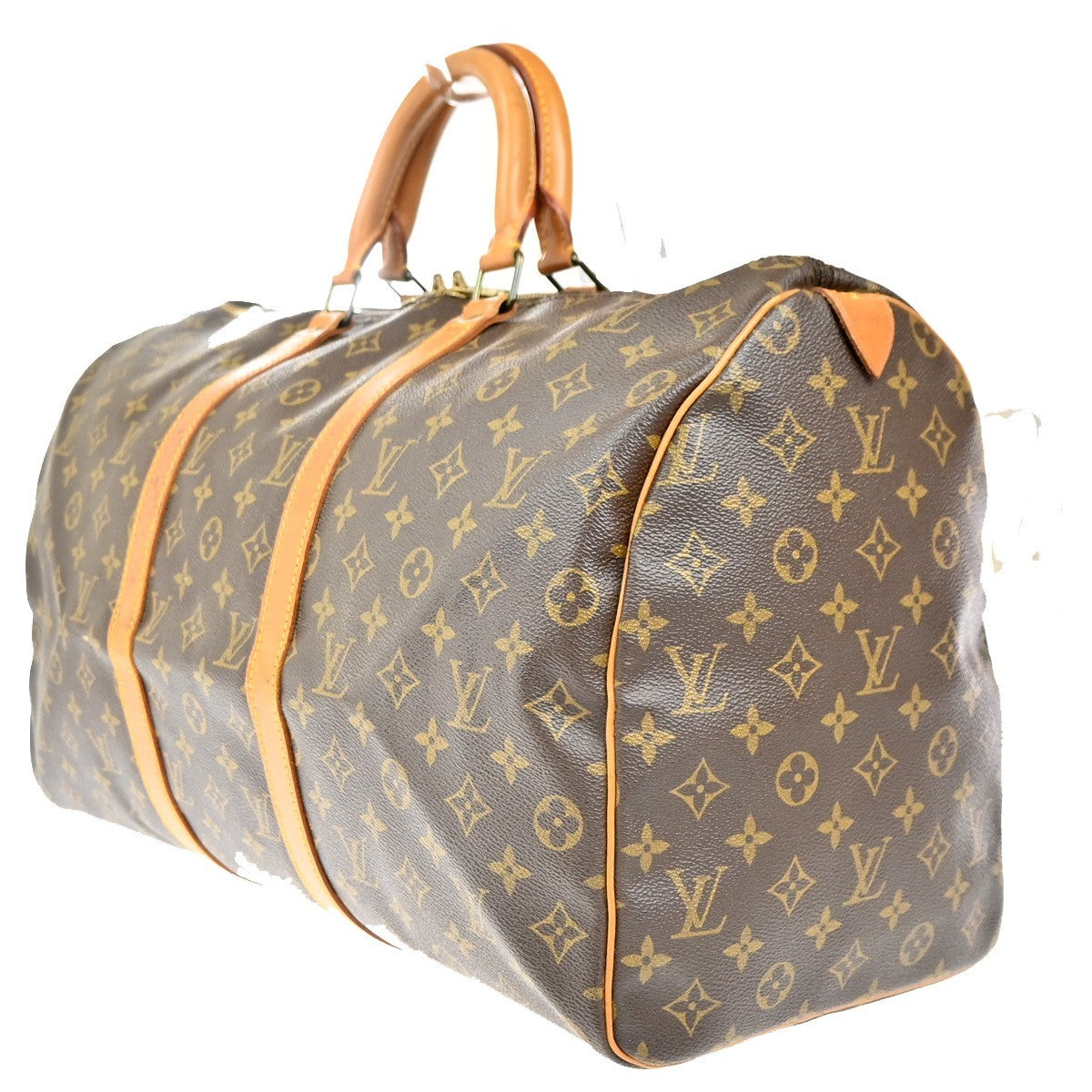 LOUIS VUITTON Keepall 50 Travel Hand Bag Monogram Leather Brown M41426 79MA435