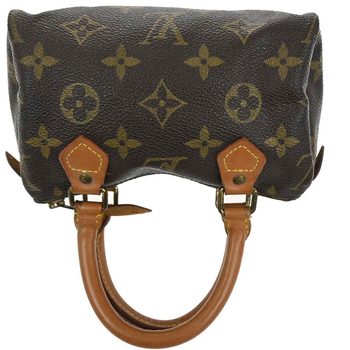 LOUIS VUITTON Mini Speedy 2Way Hand Bag Monogram Leather Brown M41534 26TA320