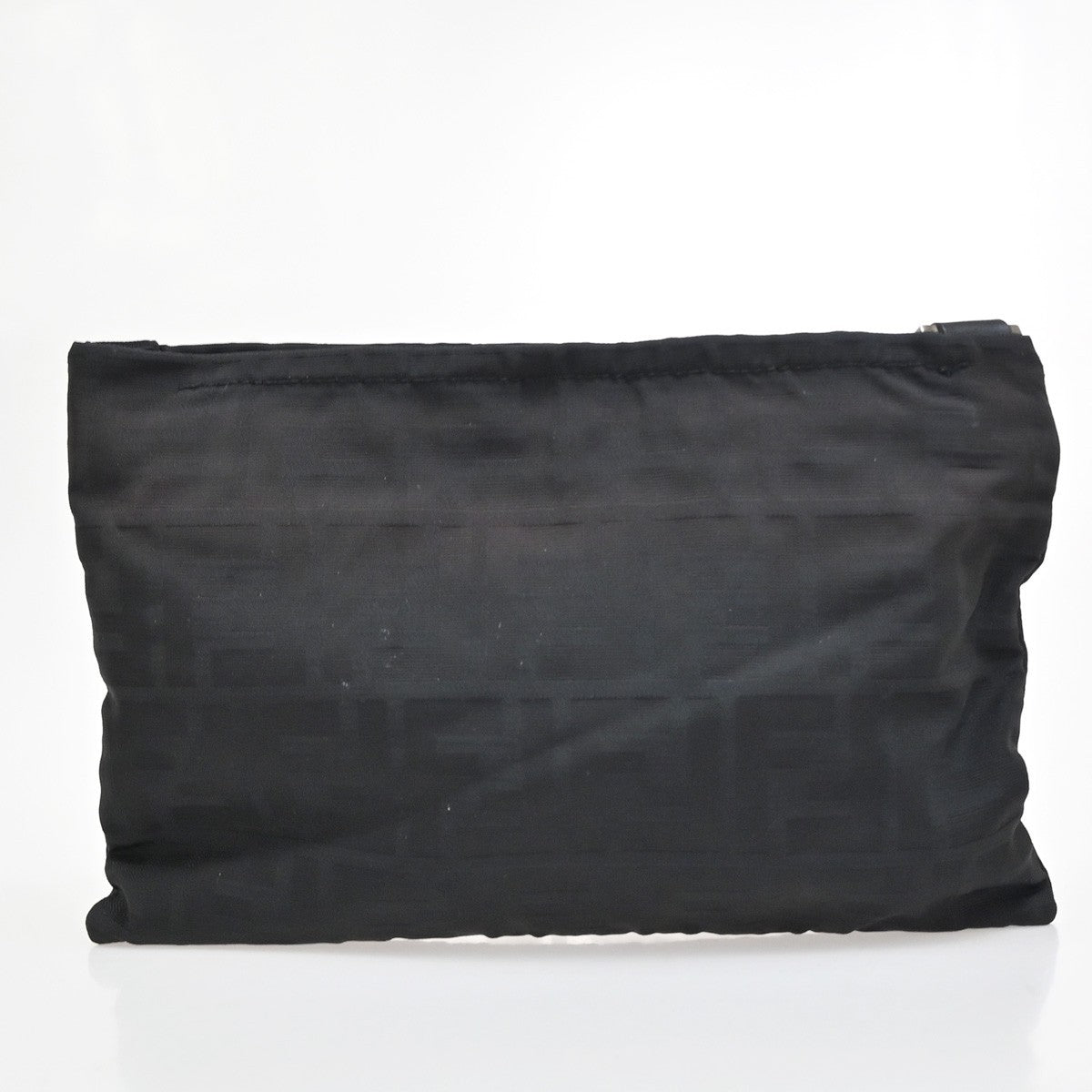 FENDI Logo Zucca Pattern Shoulder Bag Canvas Leather Brown Black GHW 09EG218