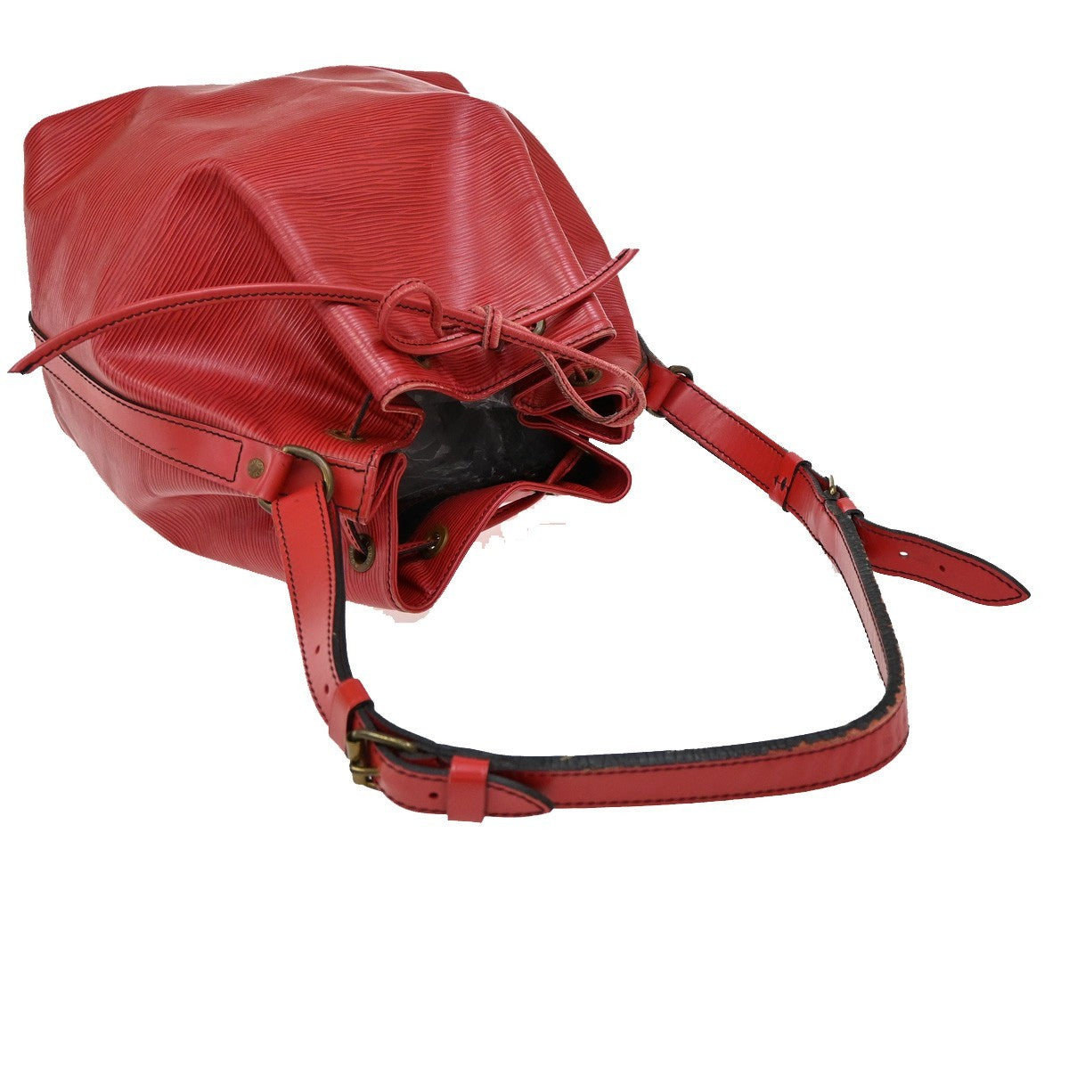 LOUIS VUITTON Petit Noe Drawstring Shoulder Bag Epi Leather Red M44107 37EF884