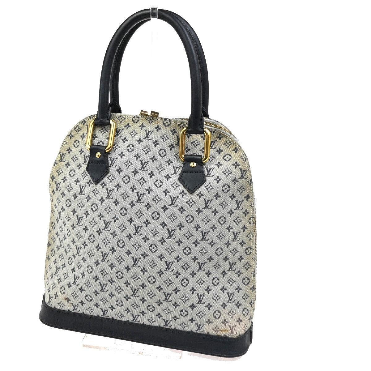 LOUIS VUITTON Alma Haut Hand Bag Monogram Mini Leather Blue M92202 80YJ018