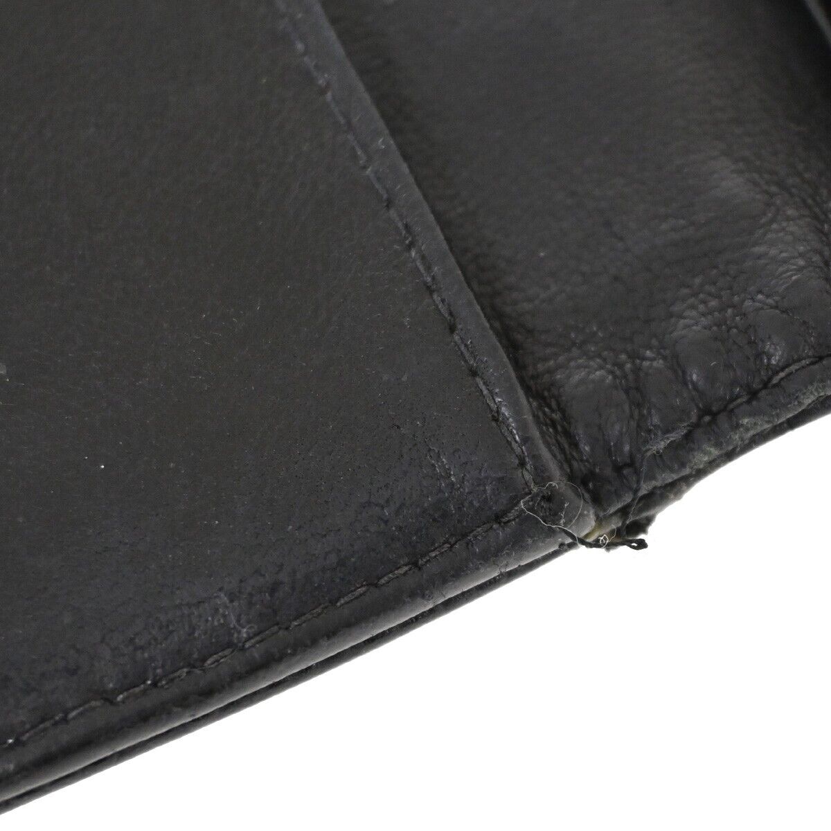 CHANEL CC Logo Long Bifold Wallet Purse Caviar Skin Leather Black GHW 34RF095