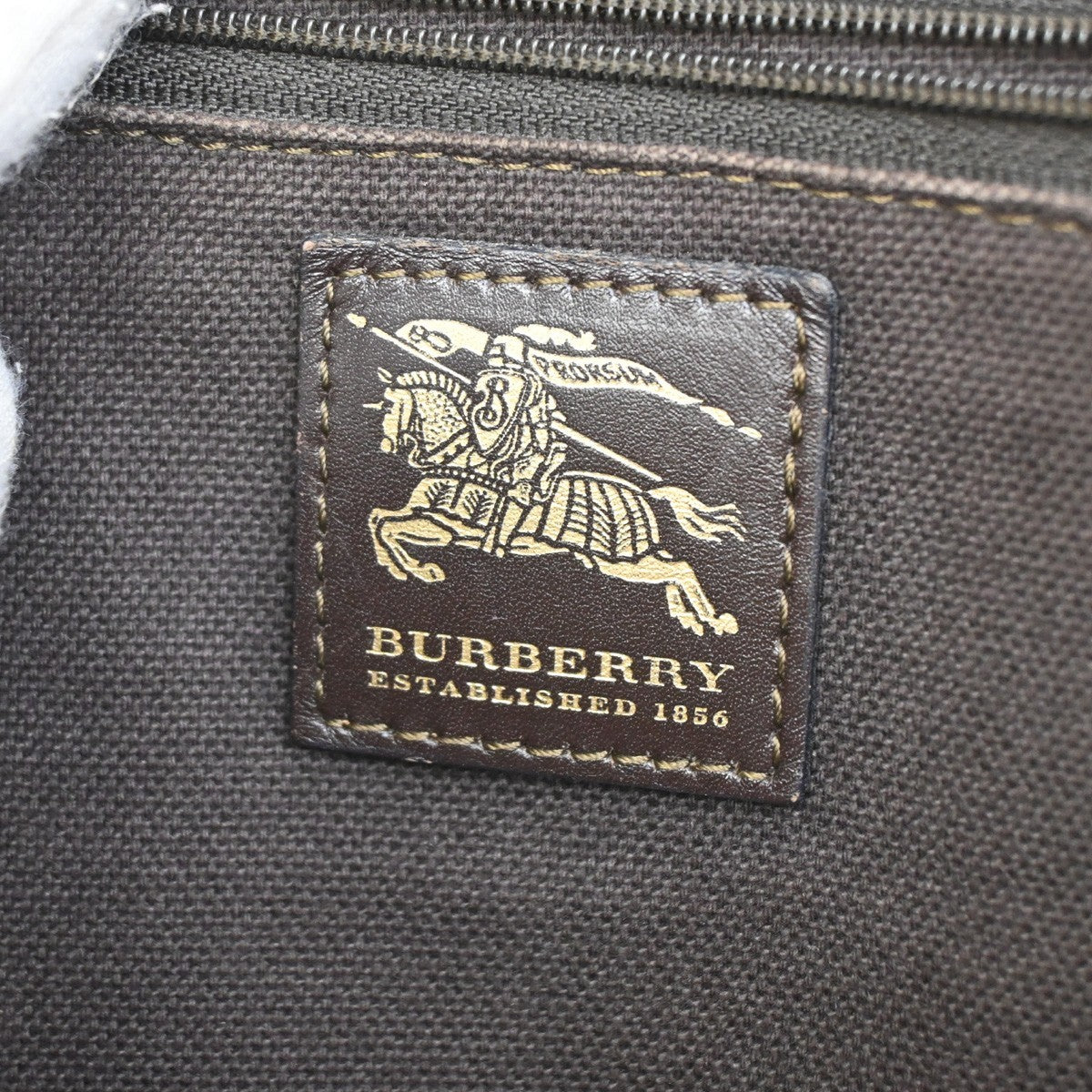 BURBERRY Logo Nova Check Shoulder Tote Bag Canvas Leather Beige Brown 67KA778