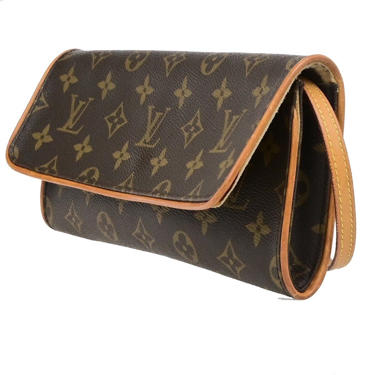 LOUIS VUITTON Pochette Twin GM 2Way Shoulder Bag Monogram Brown M51852 80ED239
