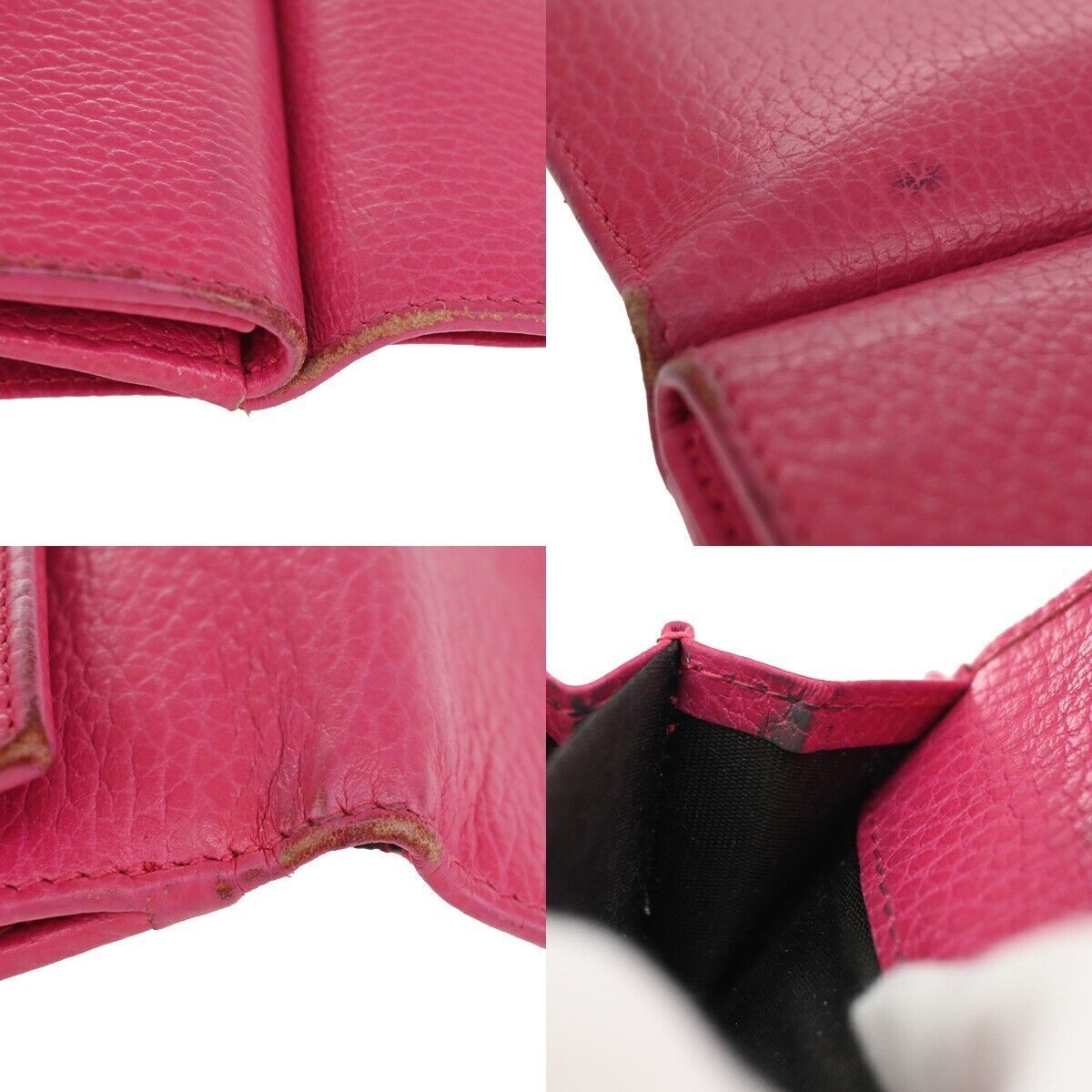 GUCCI Marmot GG Logos Bifold Wallet Purse Leather Pink Made In Italy 66SG797