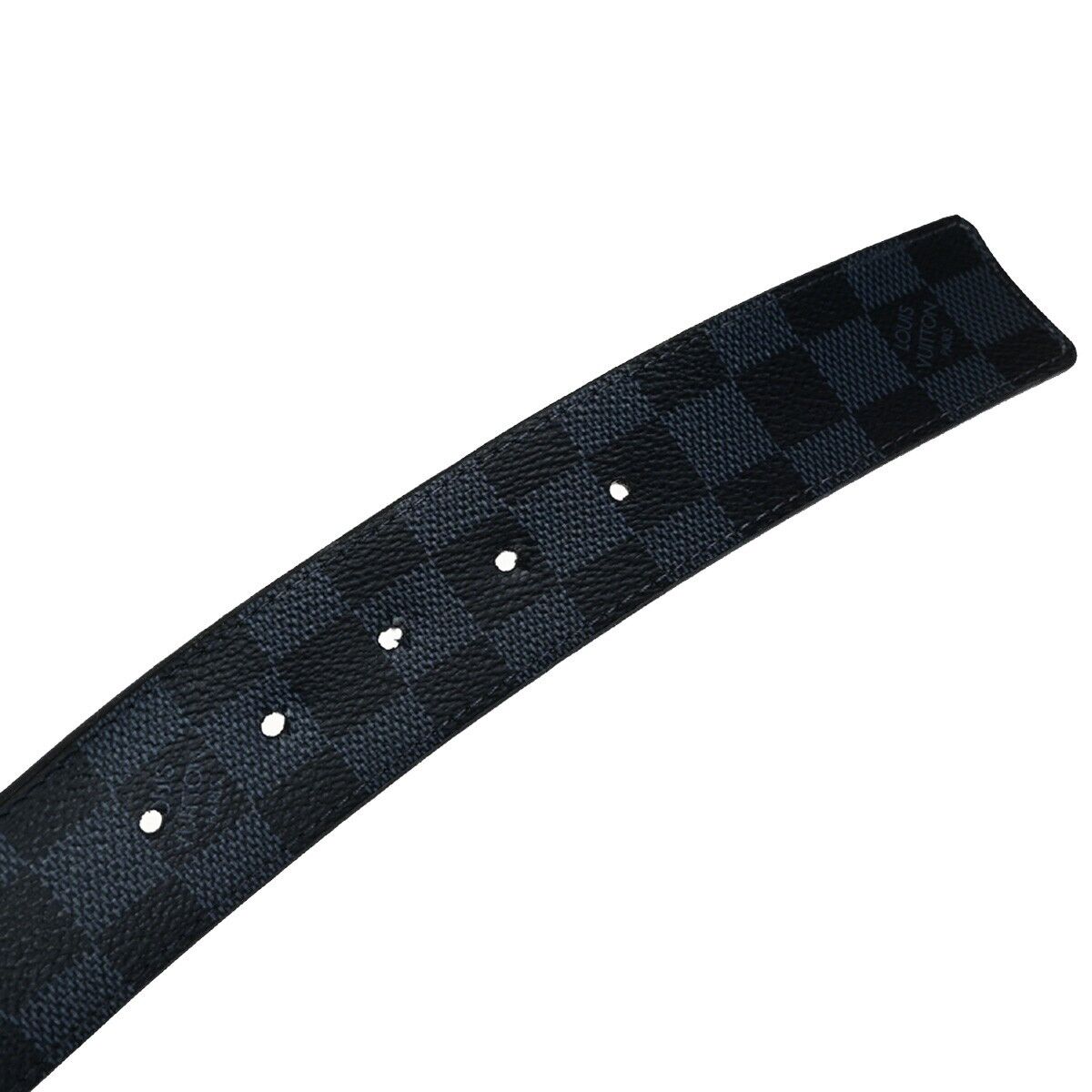 LOUIS VUITTON Ceinture Initiales Belt Damier Graphit Leather BK M0087 32ED271
