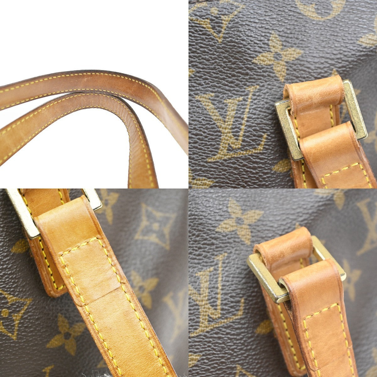 LOUIS VUITTON Cabas Piano Shoulder Bag Monogram Leather Brown M51148 35MA535