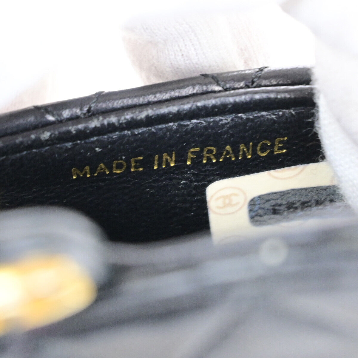 CHANEL CC Logo Mini Mini Matelasse Chain Shoulder Bag Leather GHW BK 660RK051