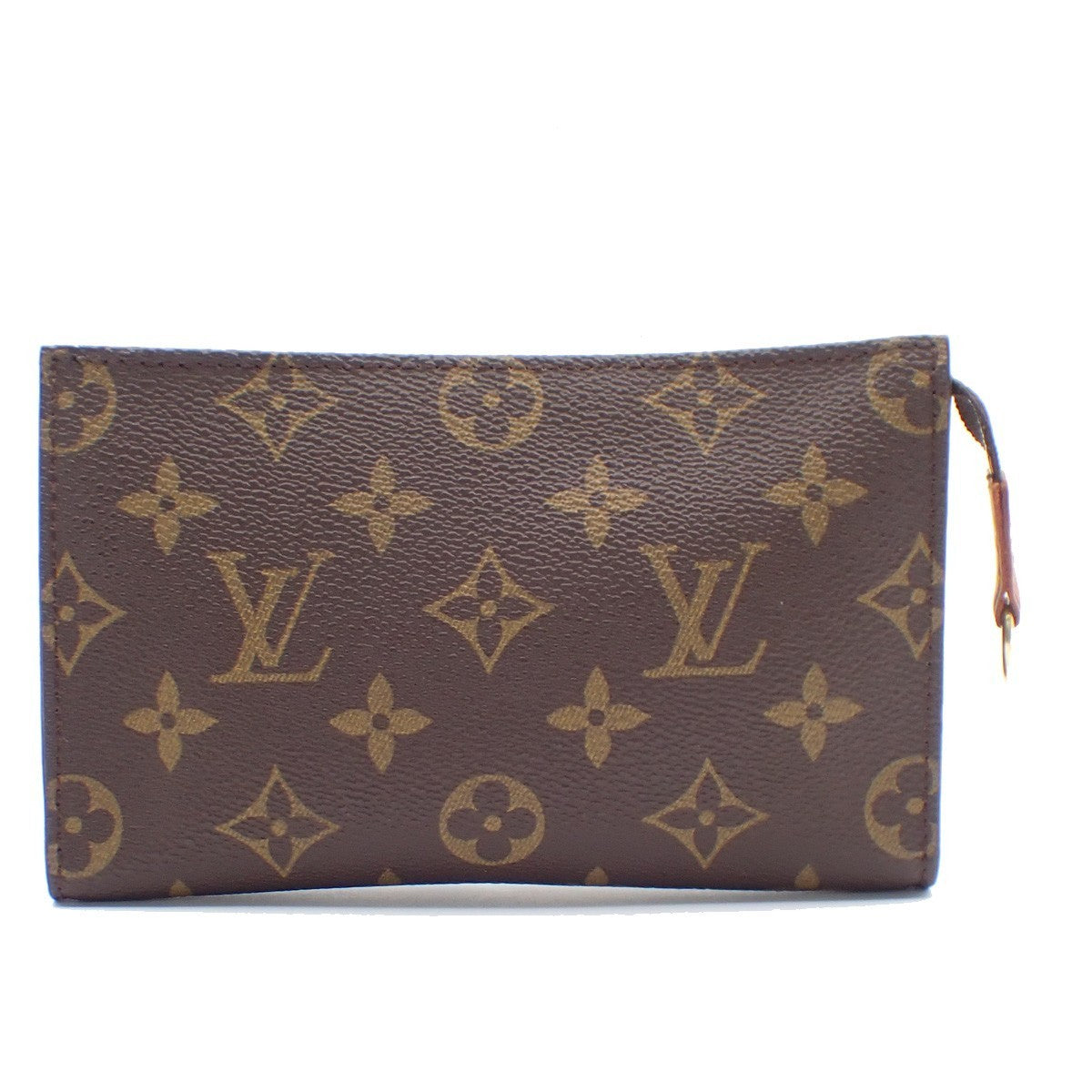 LOUIS VUITTON Logo BUCKET PM Pouch Bag Monogram Leather Brown France 60KB738