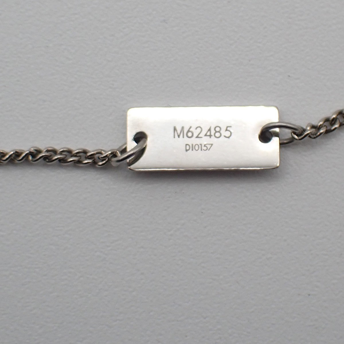 LOUIS VUITTON  Logo Ring Pendant Long Necklace Monogram SHW Italy M62485 34MA183