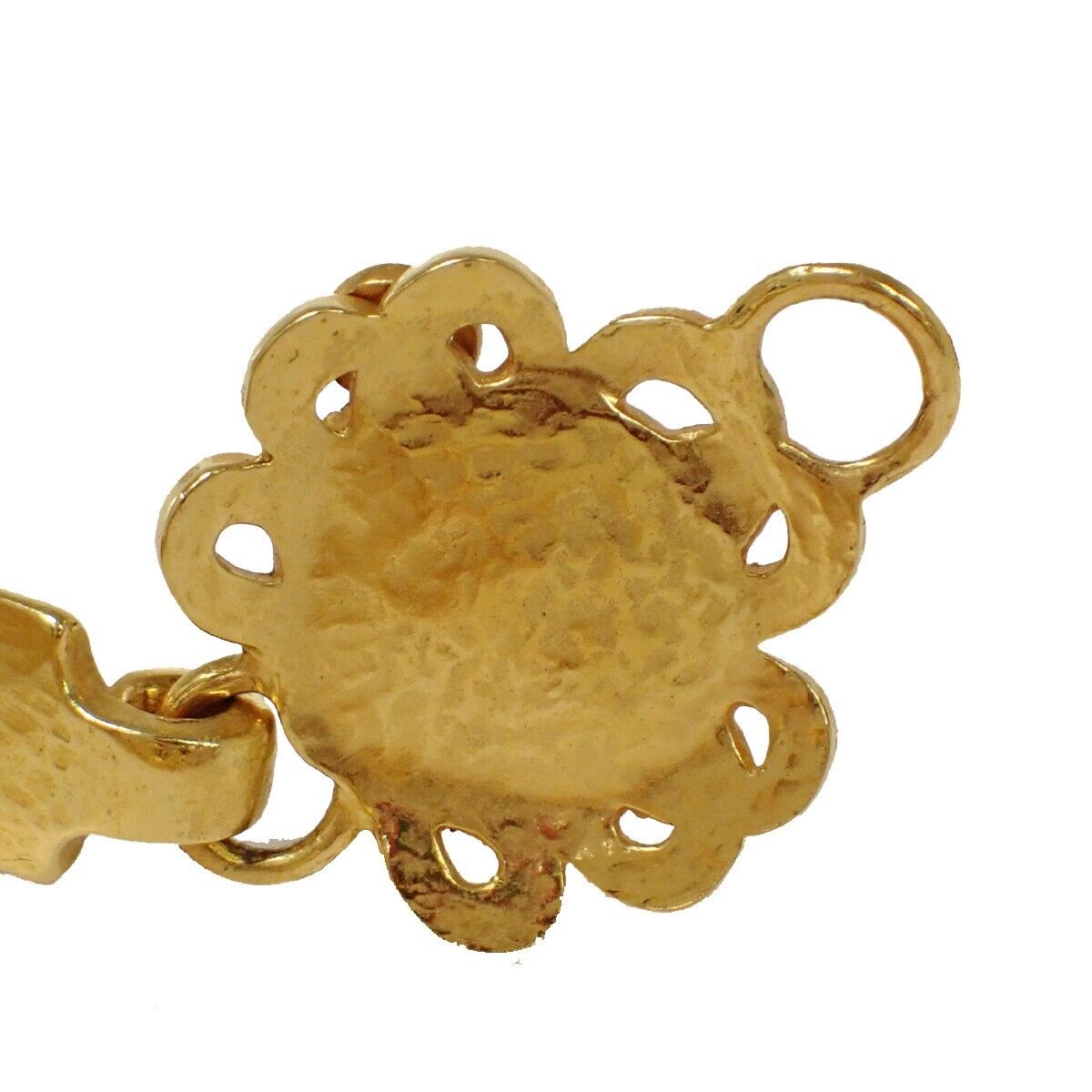 CHANEL CC Lapis Lazuli Bracelet Bangle 97P GHW Blue Accessory Vintage 28RH121