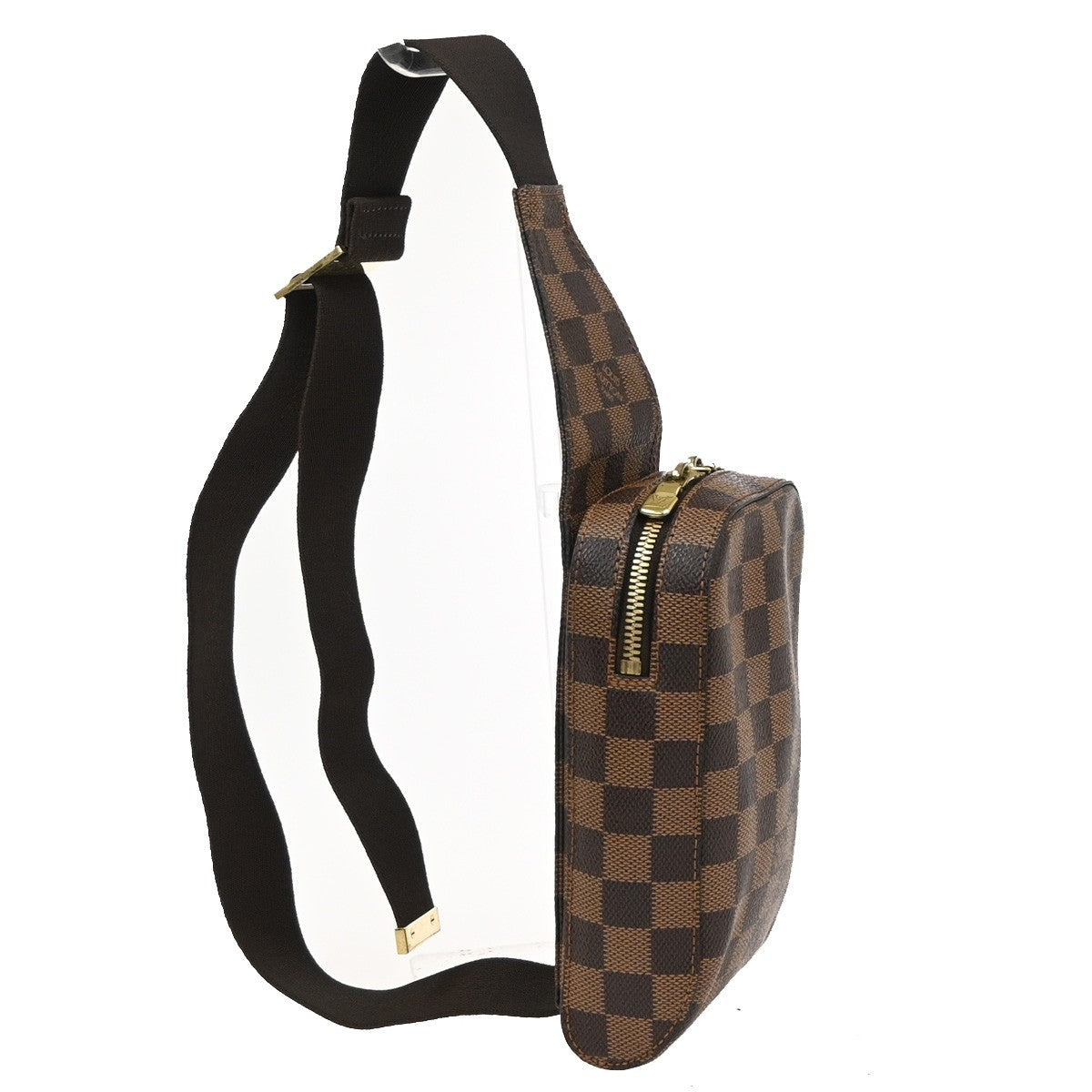 LOUIS VUITTON Geronimos Bum Body Bag Damier Leather Brown Spain N51994 77YH914