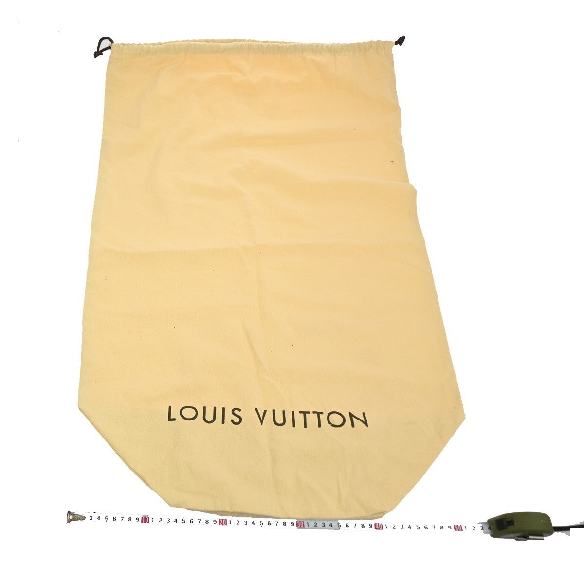 LOUIS VUITTON Logo 10 Set Dust Bag Drawstring Canvas Cotton Beige Brown 09KB918