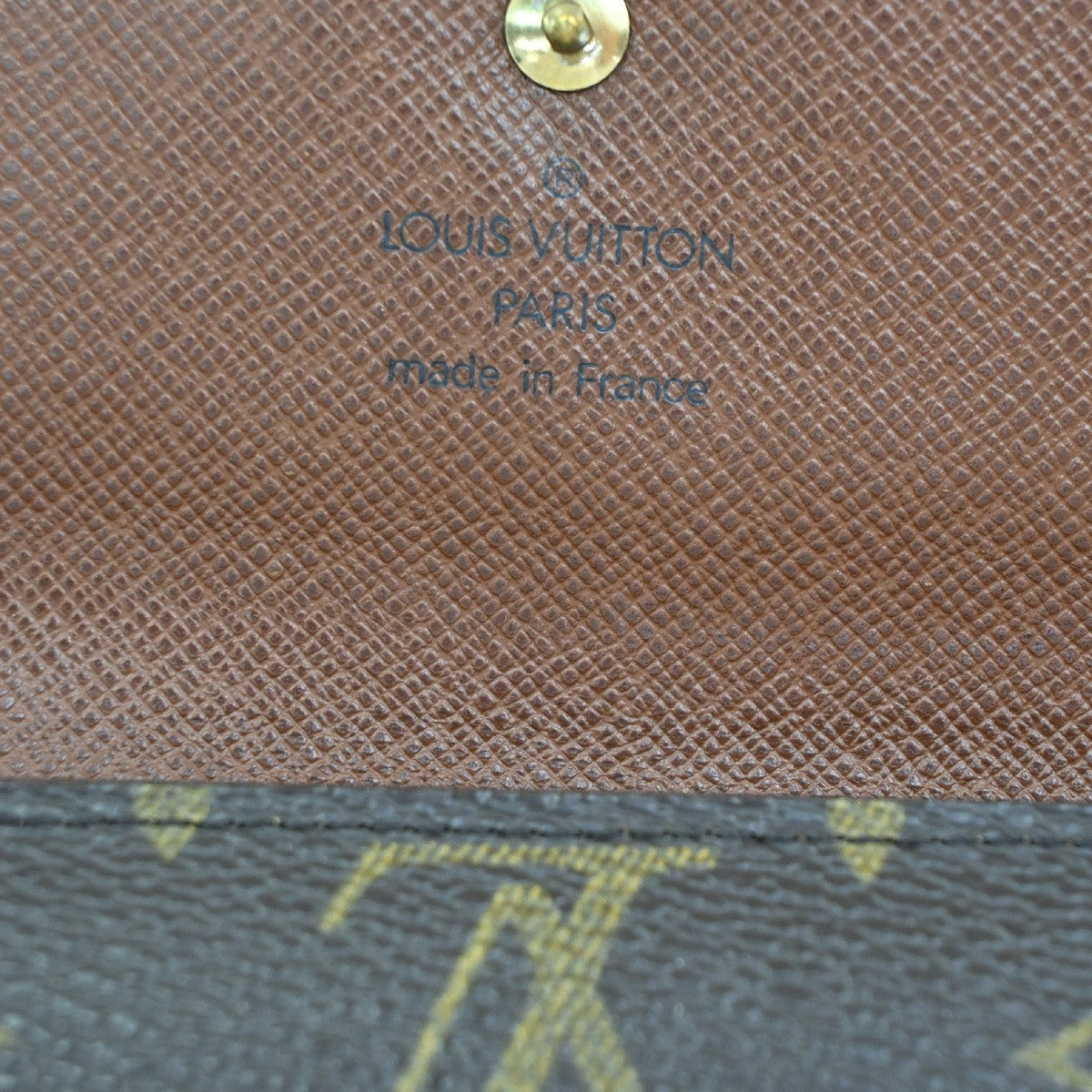 14.Live LOUIS VUITTON LV Logo 2 Set Bifold Wallet Monogram Leather Brown 05KC357
