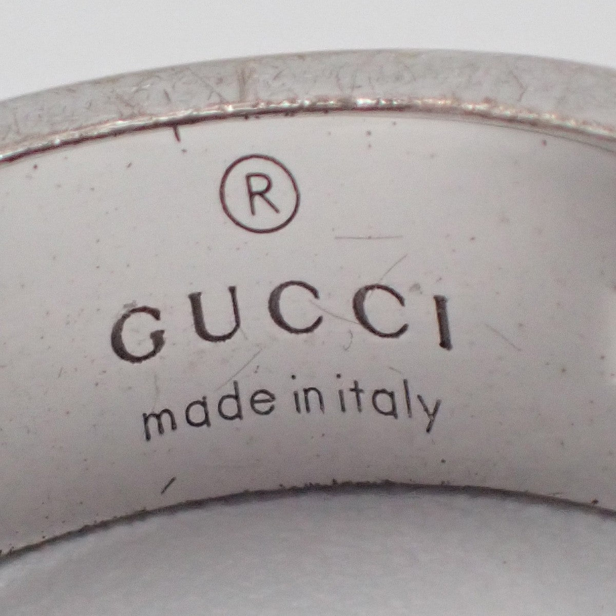 GUCCI G Logo Ring Silver 925 Size JP8 US4.5 Italy Accessory 01KC873