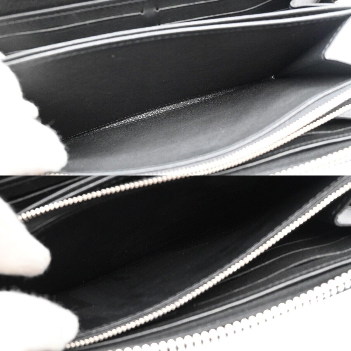 LOUIS VUITTON Zippy Long Wallet Purse Monogram Mahina Leather BK M61867 14HB940