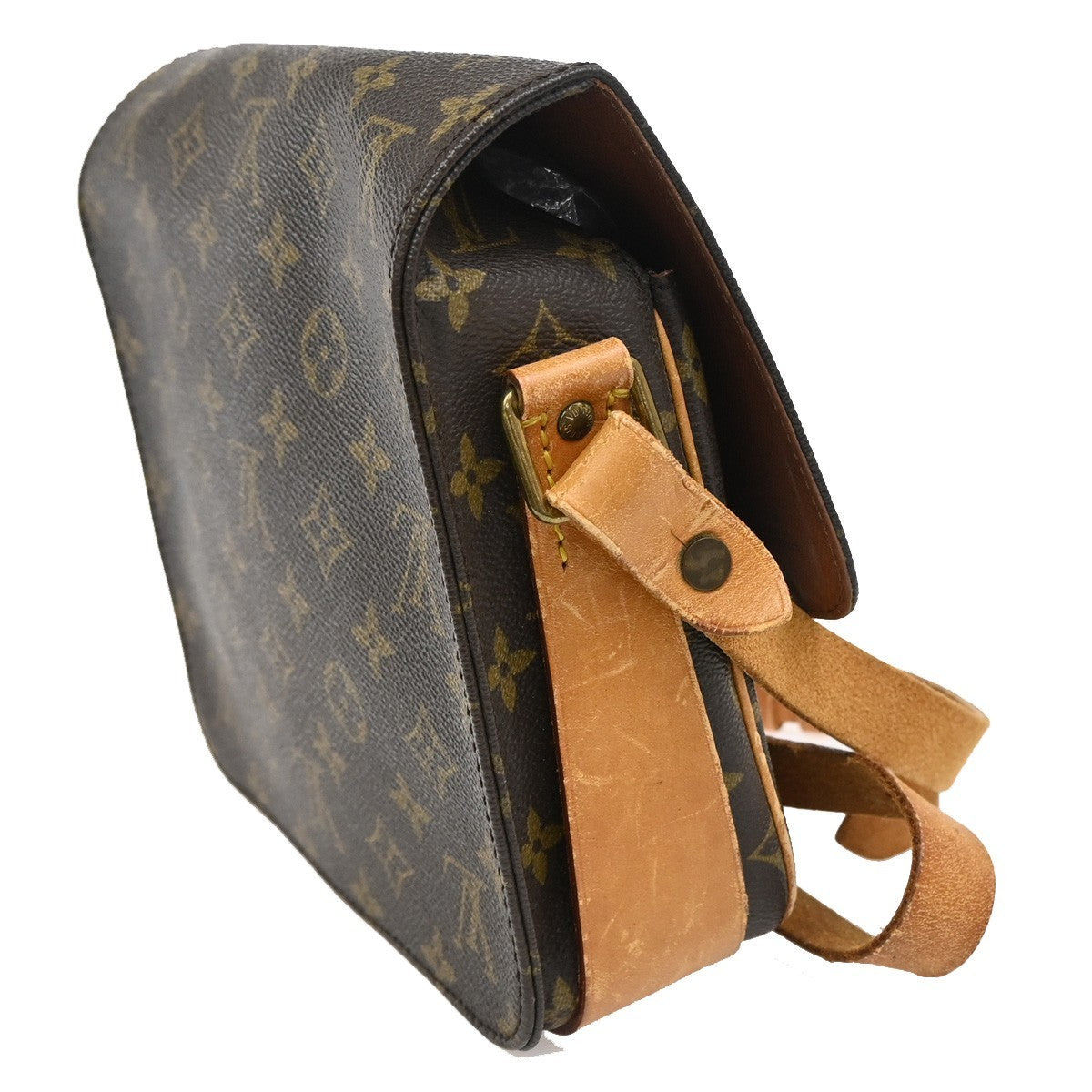 LOUIS VUITTON Cartouchiere MM Shoulder Bag Monogram Leather Brown M51253 35KB438
