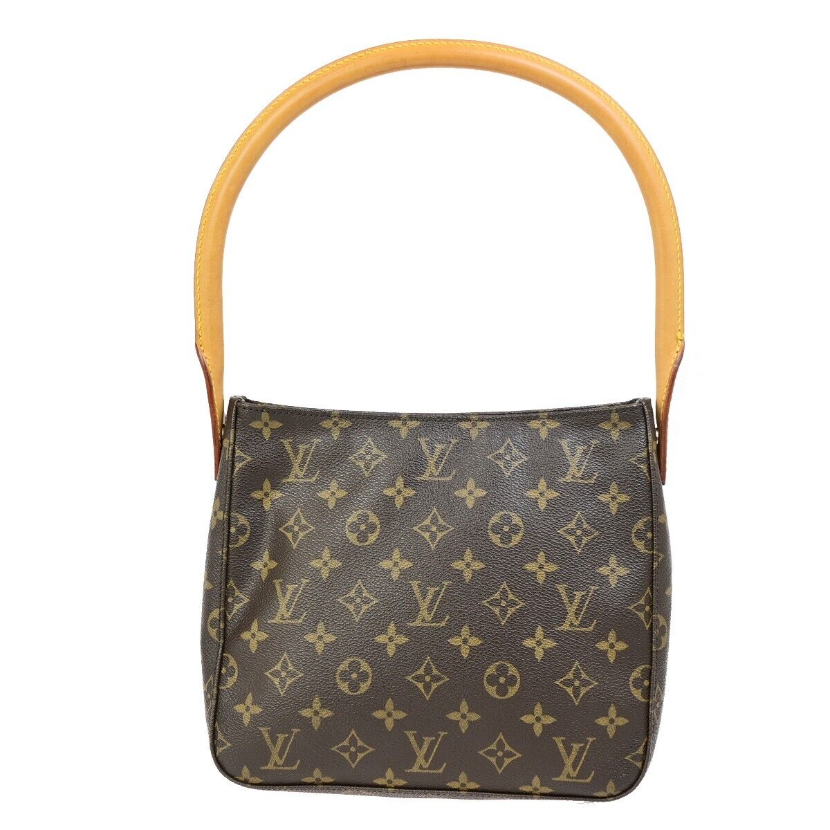 LOUIS VUITTON Looping MM Shoulder Bag Monogram Leather Brown M51146 75FB266