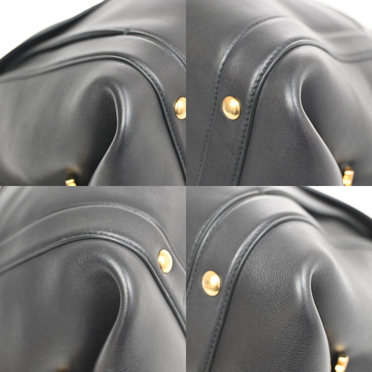 SALVATORE FERRAGAMO Logo Gancini Sofia Hand Bag Leather Black GHW Italy 32YH771