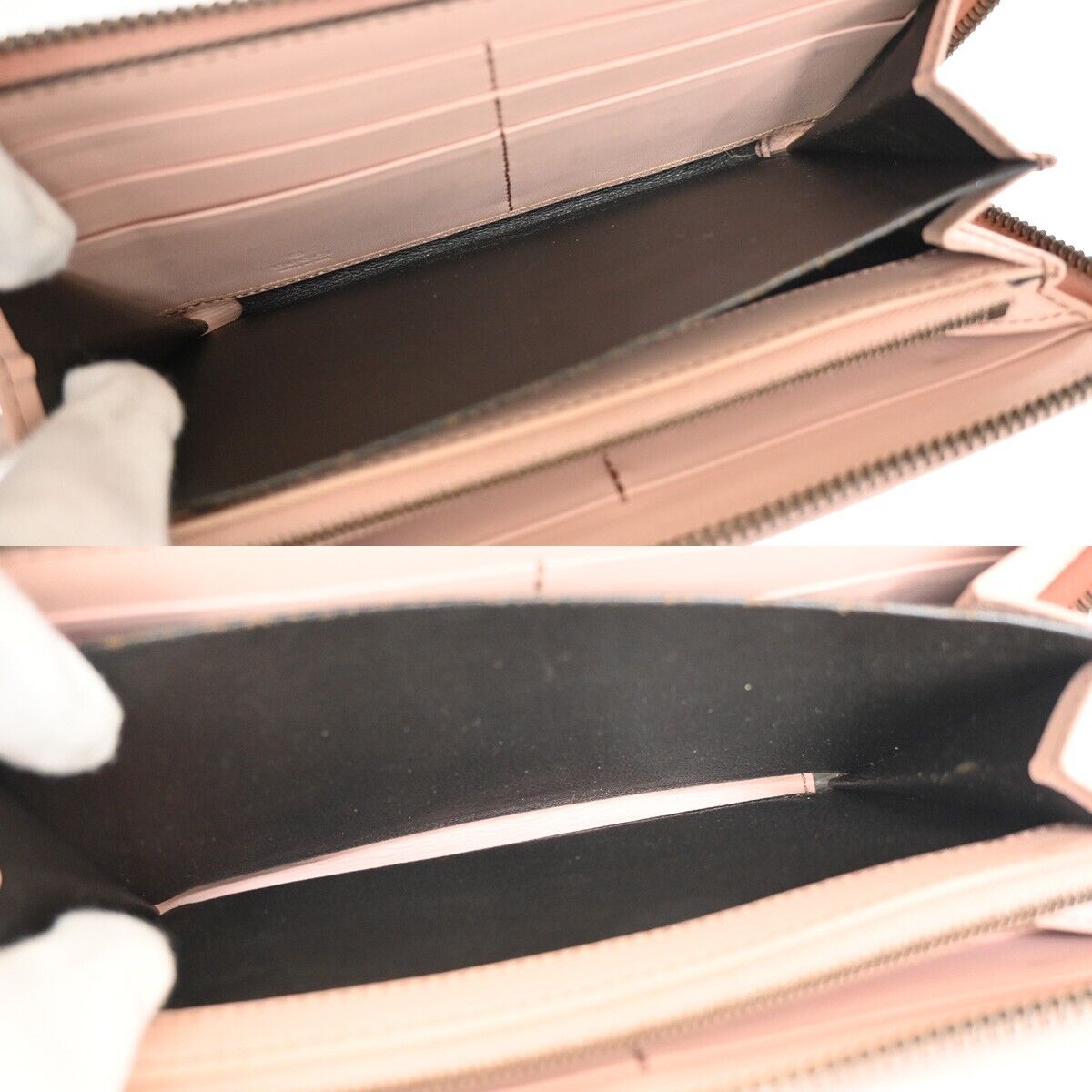 GUCCI GG Marmont Long Zipper Wallet Purse Exotic Leather Pink GHW Italy 39YD962