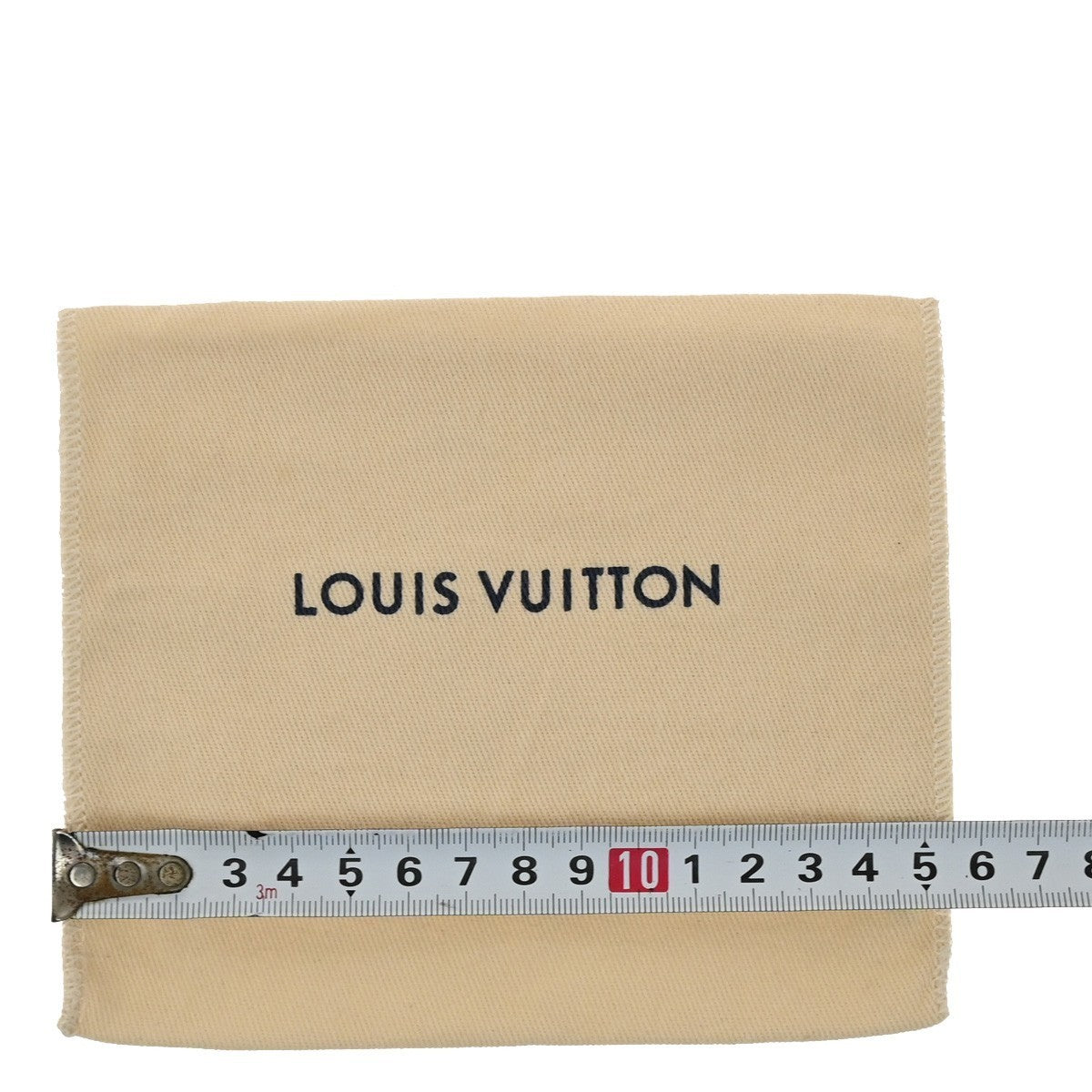 LOUIS VUITTON Logo 10 Set Dust Bag Drawstring Canvas Cotton Beige Brown 09KP297