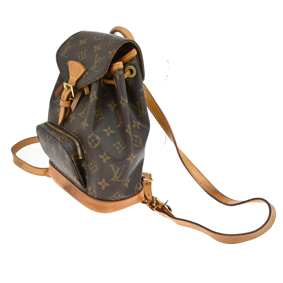 LOUIS VUITTON Mini Montsouris Backpack Bag Monogram Leather Brown M51137 12EE163