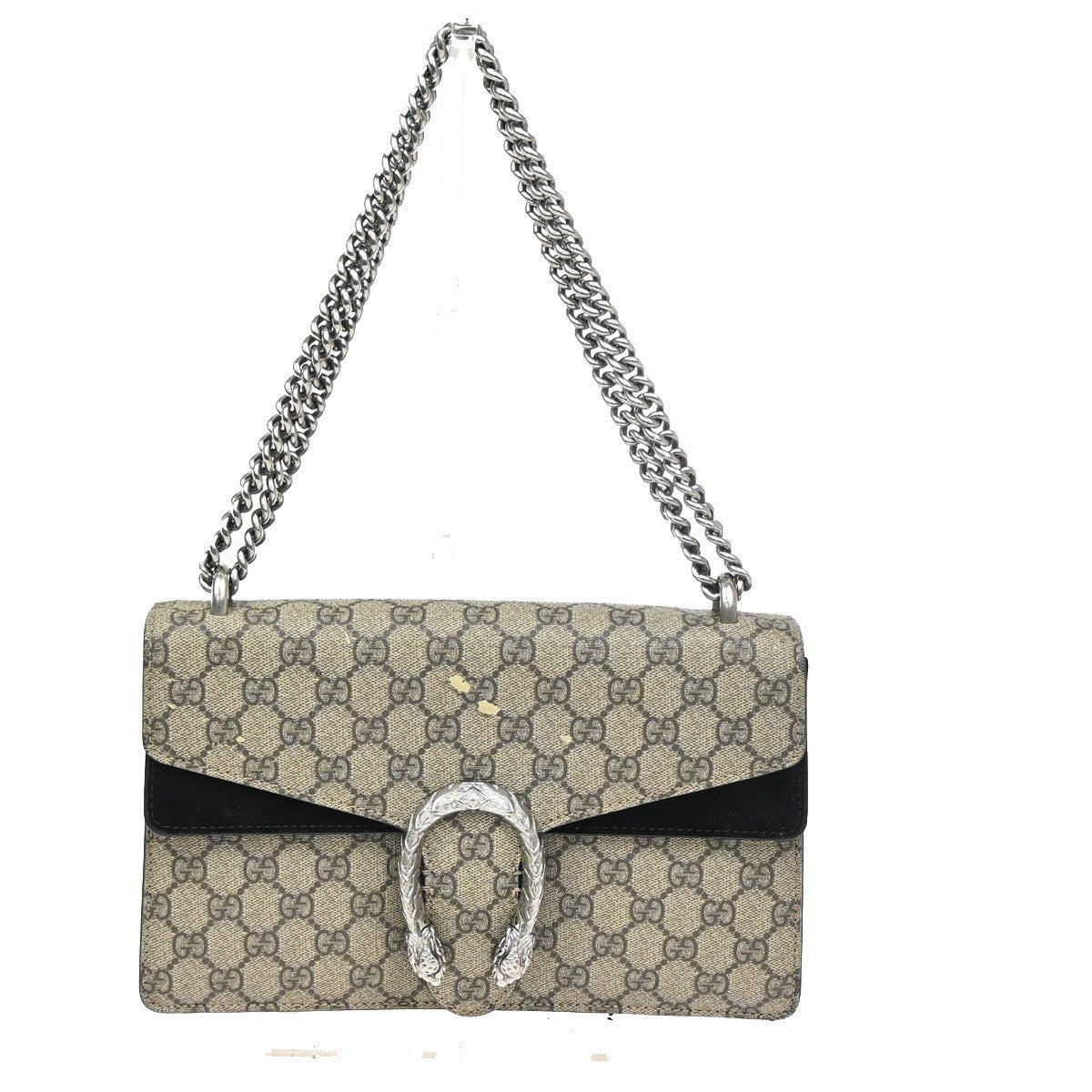 GUCCI GG Dionysus Chain Shoulder Clutch Bag Supreme Leather Brown Italy 85ZA291