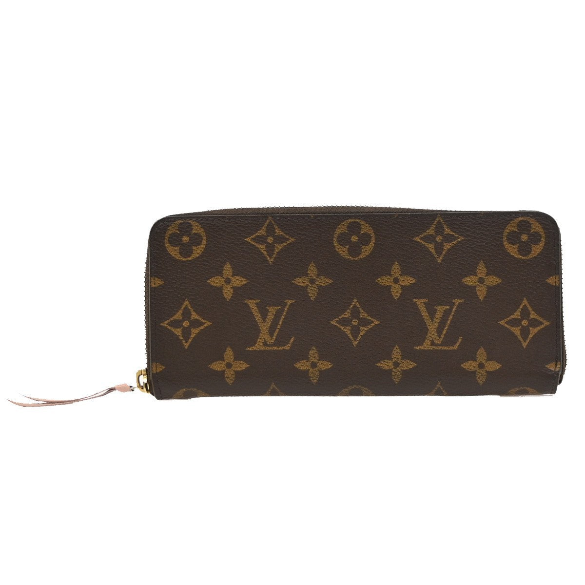 LOUIS VUITTON Clemence Zippy Long Wallet Monogram Leather Brown M61298 80DA242