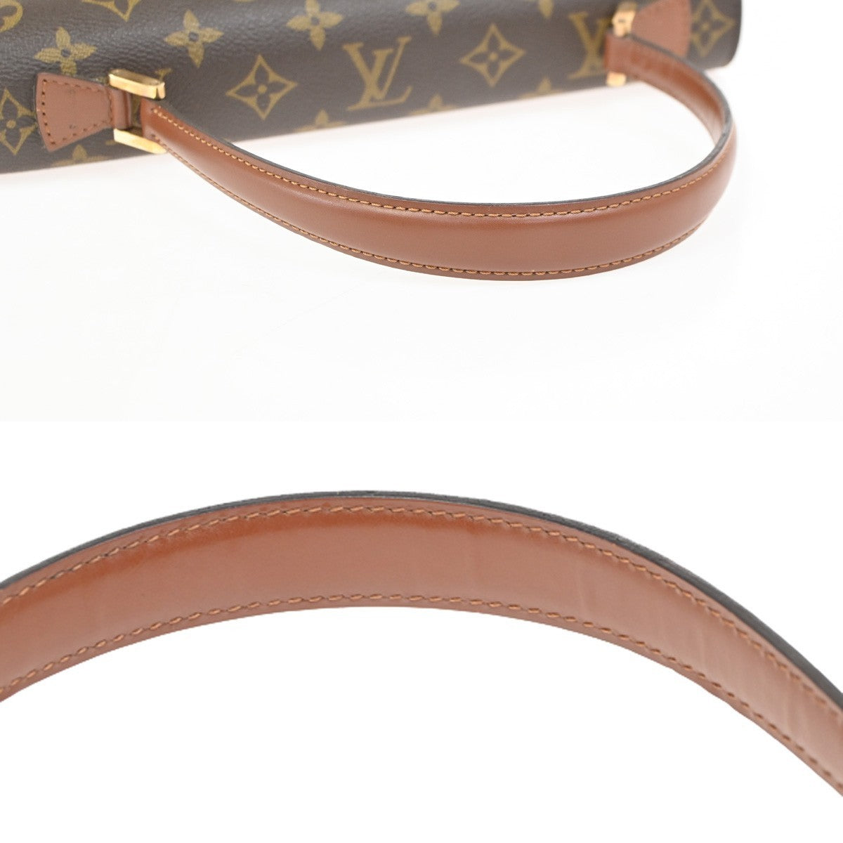 LOUIS VUITTON Concorde Hand Bag Monogram Leather Brown France M51190 98KC745