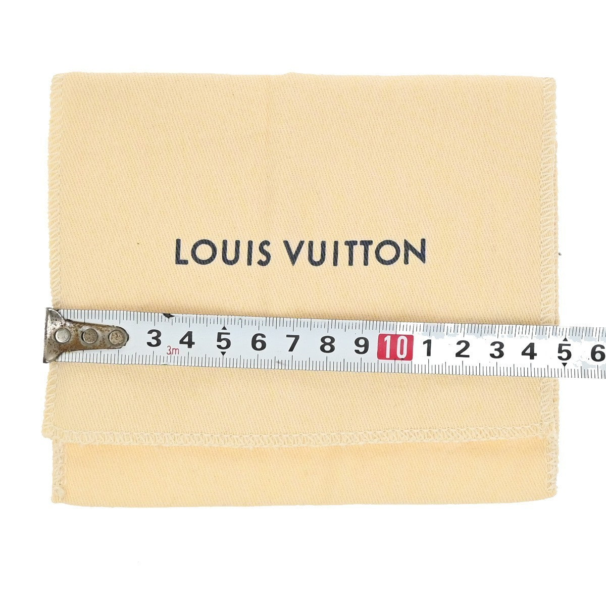 LOUIS VUITTON Logo 10 Set Dust Bag Drawstring Canvas Cotton Beige Brown 09KP043