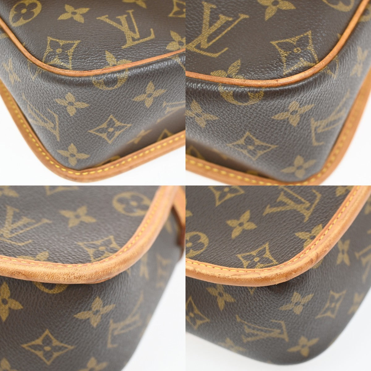 LOUIS VUITTON Sologne Shoulder Bag Monogram Leather Brown France M42250 22YJ164