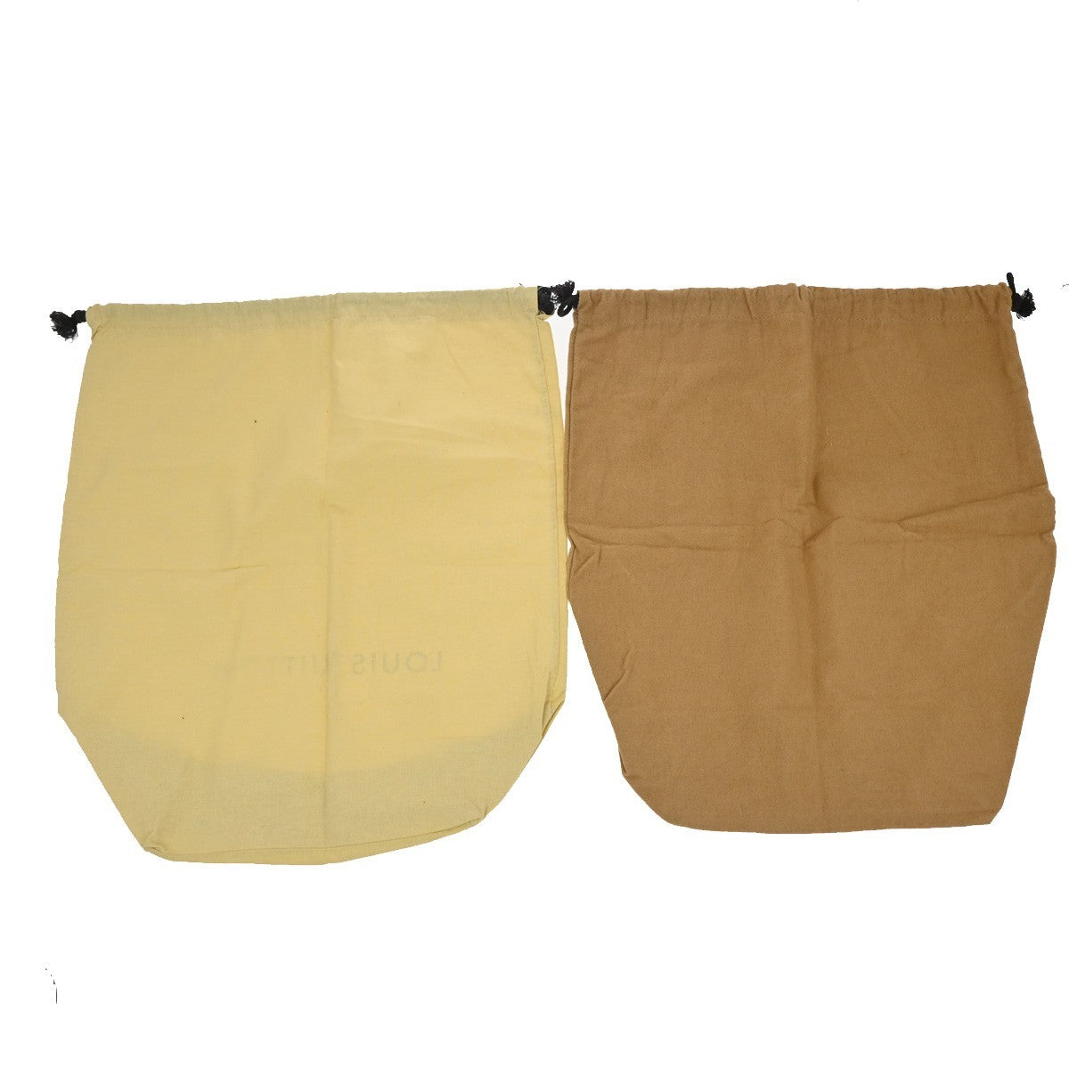 LOUIS VUITTON Logo 10 Set Dust Bag Drawstring Canvas Cotton Beige Brown 09KC806