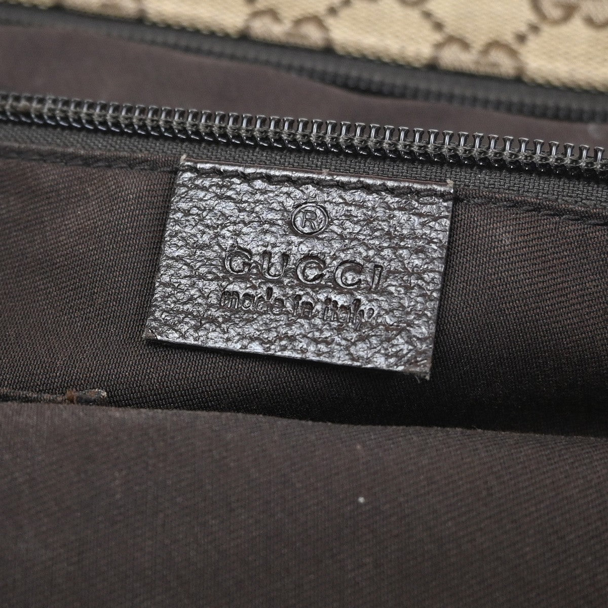 GUCCI Logo GG Pattern Web Messenger Bag Canvas Leather Brown SHW Italy 34KC493