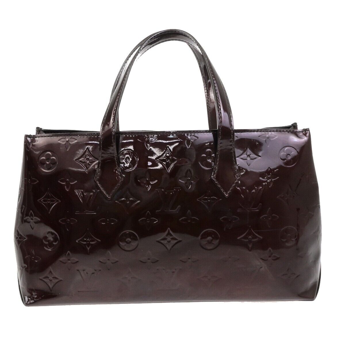 LOUIS VUITTON Wilshire PM Hand Bag Monogram Vernis Rouge Red M91644 35FB357